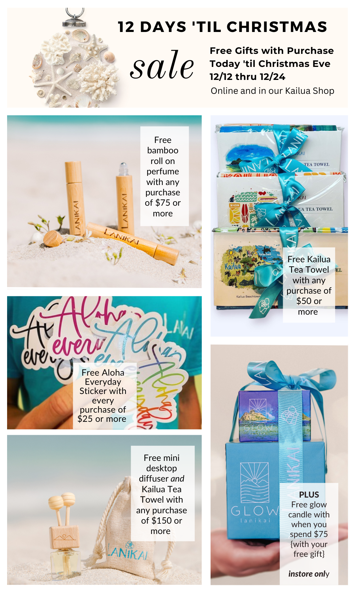 Free Gifts with Purchase~ 12 Days of Christmas~