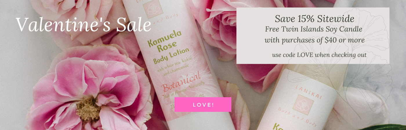 Valentine's LOVE = 15% Savings and a Free Soy Candle with purchase of $40 or more