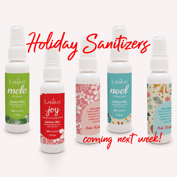 Holiday Sanitizers coming next week!
