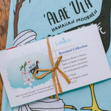 Gift Set Trio~ `Alae Ula, Auku`u, Native Waterbirds 100% Cotton Kawainui Collection Tea Towels in Lanikai Organza Bag