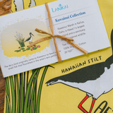 Gift Set Trio~ Ae`o, Kolea, Native Waterbirds Cotton Kawainui Collection Tea Towels in Lanikai Organza Bag