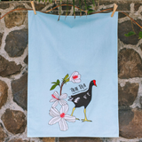 Gift Set Trio~ `Alae Ula, Auku`u, Native Waterbirds 100% Cotton Kawainui Collection Tea Towels in Lanikai Organza Bag