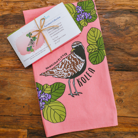Kawainui Collection Tea Towel – Kolea, Pacific Golden Plover