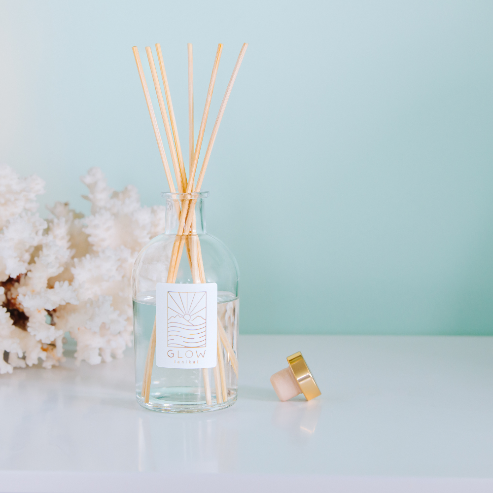 GLOW Tropical Home Diffuser - Hawaiian Inspired Reed Diffuser, Alcohol ...