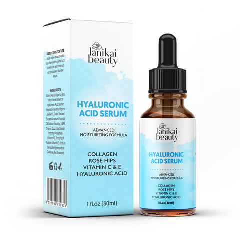 Hyaluronic Acid Serum for Face with Vitamin C, Vitamin E and Green Tea