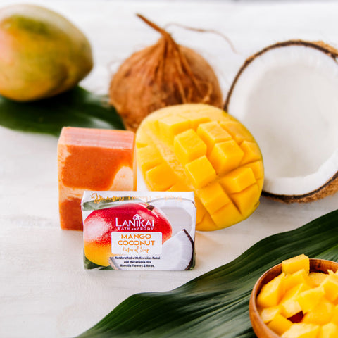 Moisturizing Body Butter and Natural Soap Set in custom Lanikai Organza Bag