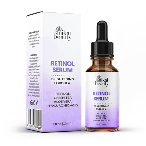 Lanikai Beauty Retinol Serum with 72% Organic Ingredients - Improves Skin Tone & Hydration, 1 oz