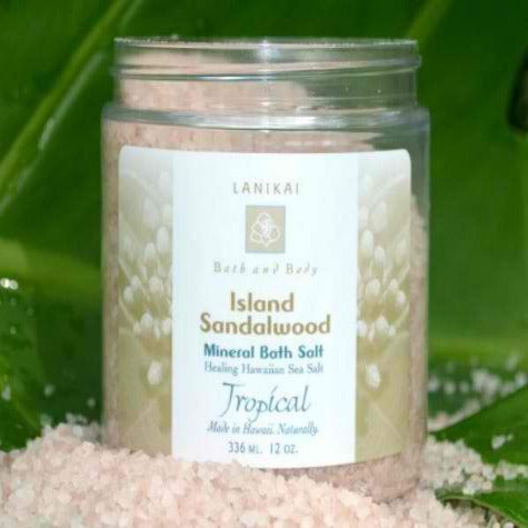 Shop online High quality Sandalwood Bath Salt 12 oz. - Lanikai Bath and Body