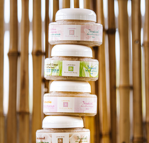 Shop online High quality Sandalwood Hawaiian Cane Sugar Body Scrub 4 oz. - Lanikai Bath and Body
